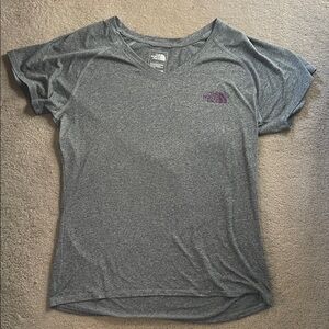 The North Face Women's Heather Gray V-Neck Tee
